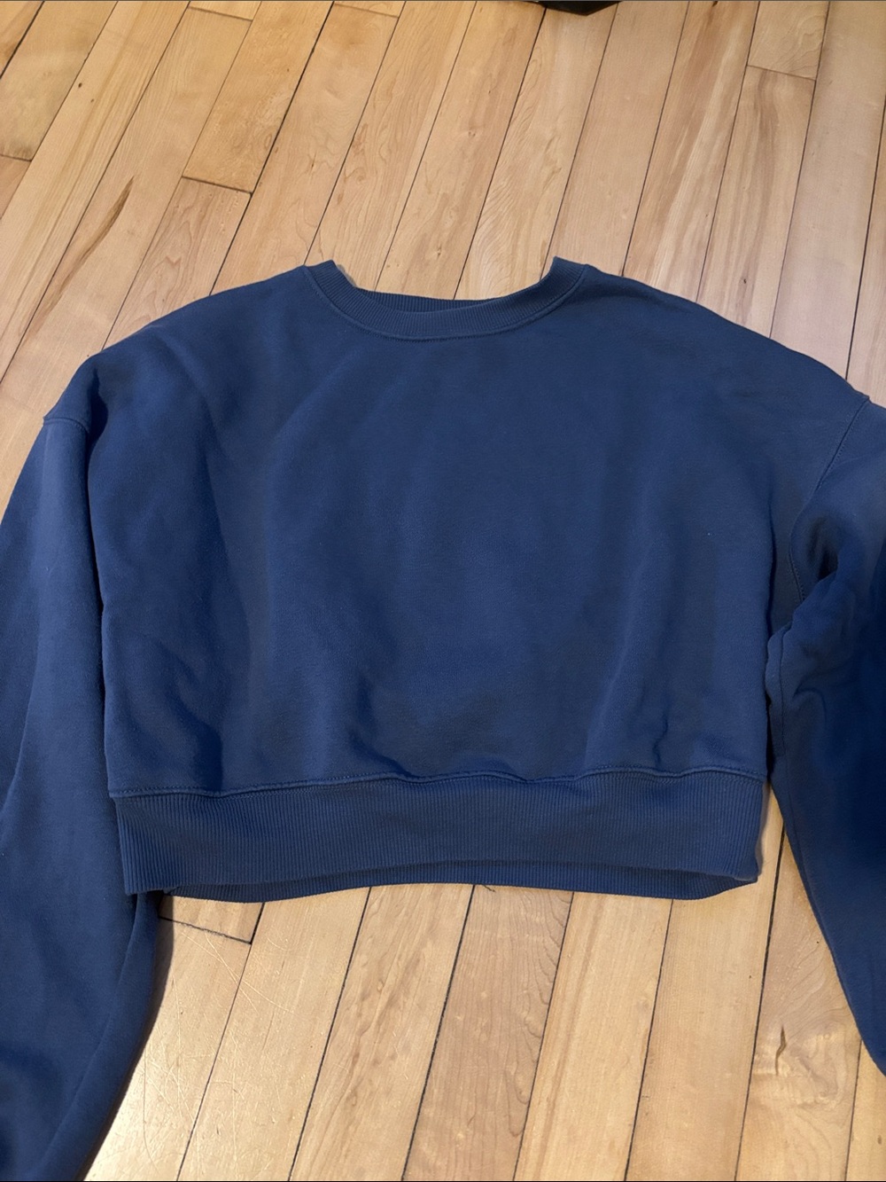 wild fable Navy Cropped Crewneck Sweatshirt